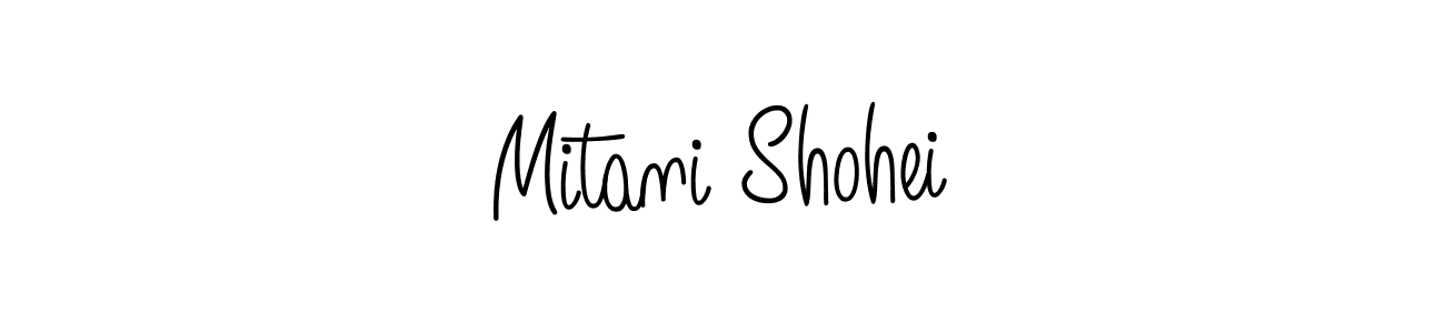 The best way (Angelique-Rose-font-FFP) to make a short signature is to pick only two or three words in your name. The name Mitani Shohei include a total of six letters. For converting this name. Mitani Shohei signature style 5 images and pictures png