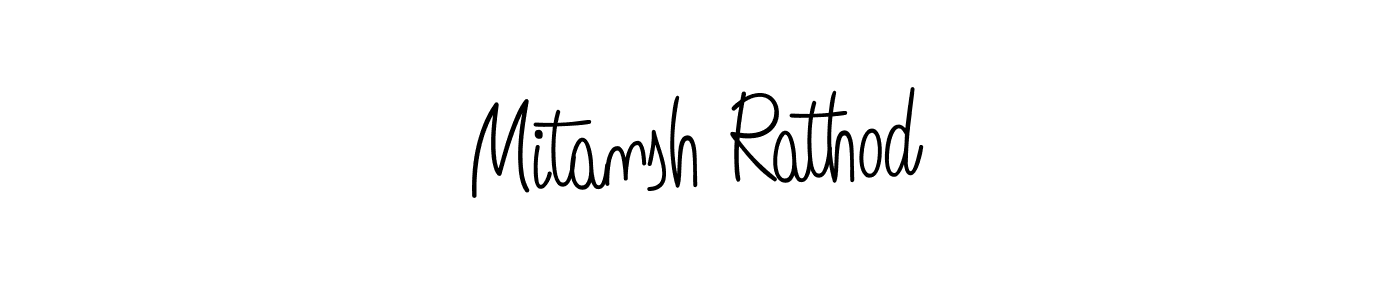 Design your own signature with our free online signature maker. With this signature software, you can create a handwritten (Angelique-Rose-font-FFP) signature for name Mitansh Rathod. Mitansh Rathod signature style 5 images and pictures png