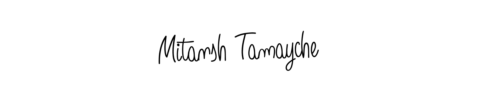 Also we have Mitansh Tamayche name is the best signature style. Create professional handwritten signature collection using Angelique-Rose-font-FFP autograph style. Mitansh Tamayche signature style 5 images and pictures png