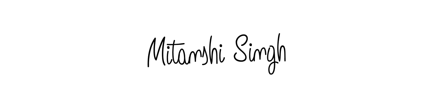 Mitanshi Singh stylish signature style. Best Handwritten Sign (Angelique-Rose-font-FFP) for my name. Handwritten Signature Collection Ideas for my name Mitanshi Singh. Mitanshi Singh signature style 5 images and pictures png