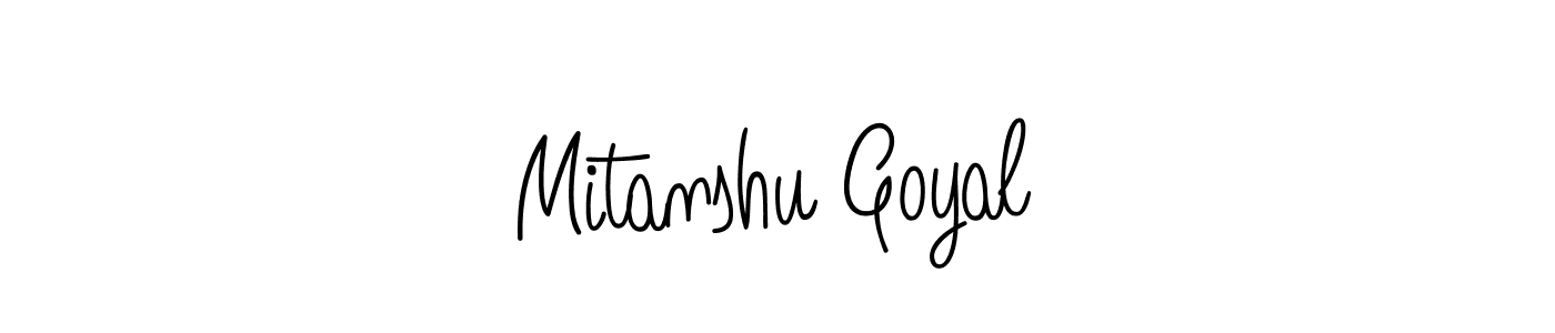 Make a beautiful signature design for name Mitanshu Goyal. With this signature (Angelique-Rose-font-FFP) style, you can create a handwritten signature for free. Mitanshu Goyal signature style 5 images and pictures png