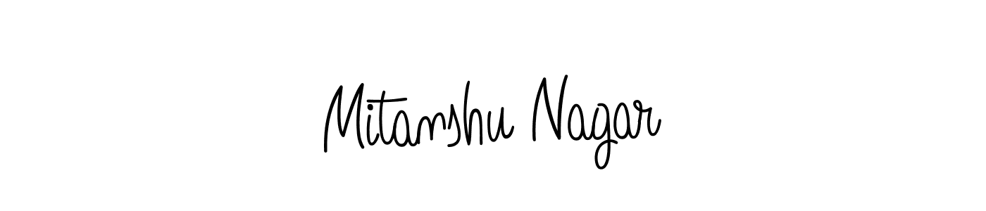 Create a beautiful signature design for name Mitanshu Nagar. With this signature (Angelique-Rose-font-FFP) fonts, you can make a handwritten signature for free. Mitanshu Nagar signature style 5 images and pictures png