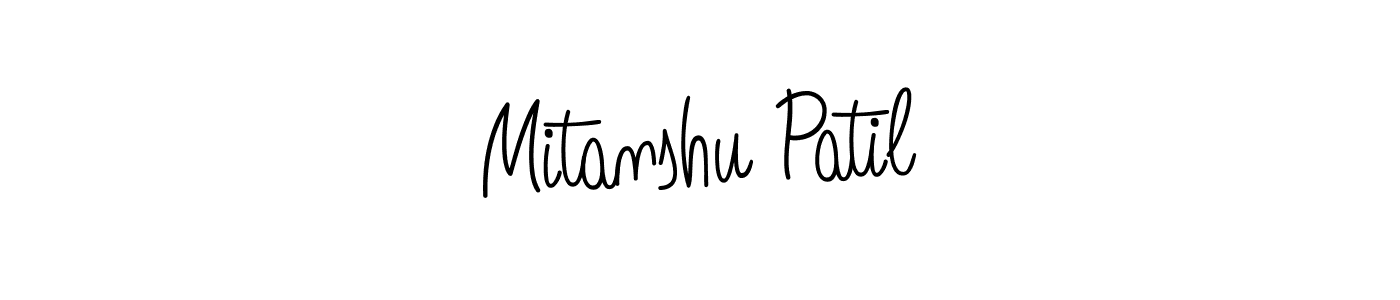 Design your own signature with our free online signature maker. With this signature software, you can create a handwritten (Angelique-Rose-font-FFP) signature for name Mitanshu Patil. Mitanshu Patil signature style 5 images and pictures png