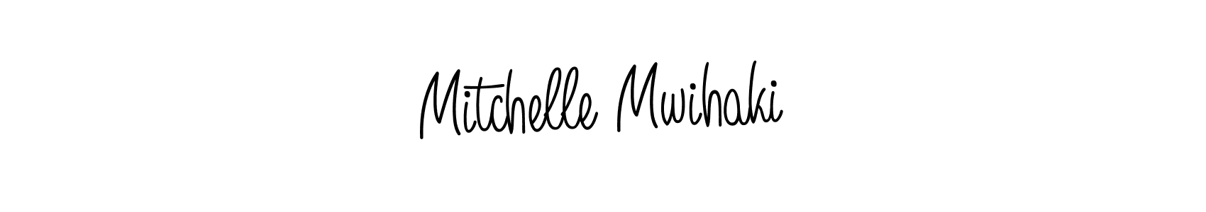 Mitchelle Mwihaki stylish signature style. Best Handwritten Sign (Angelique-Rose-font-FFP) for my name. Handwritten Signature Collection Ideas for my name Mitchelle Mwihaki. Mitchelle Mwihaki signature style 5 images and pictures png