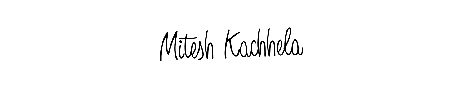 Design your own signature with our free online signature maker. With this signature software, you can create a handwritten (Angelique-Rose-font-FFP) signature for name Mitesh Kachhela. Mitesh Kachhela signature style 5 images and pictures png