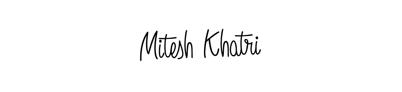 How to make Mitesh Khatri name signature. Use Angelique-Rose-font-FFP style for creating short signs online. This is the latest handwritten sign. Mitesh Khatri signature style 5 images and pictures png