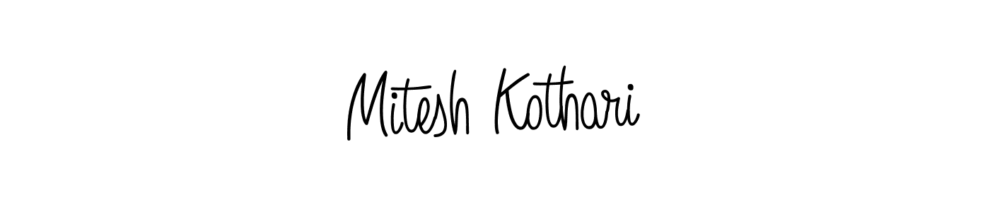 Create a beautiful signature design for name Mitesh Kothari. With this signature (Angelique-Rose-font-FFP) fonts, you can make a handwritten signature for free. Mitesh Kothari signature style 5 images and pictures png