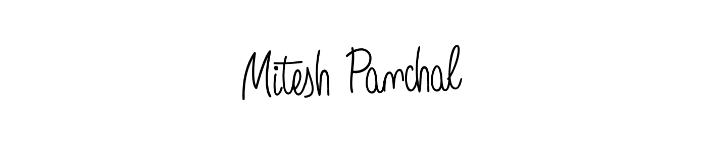 Design your own signature with our free online signature maker. With this signature software, you can create a handwritten (Angelique-Rose-font-FFP) signature for name Mitesh Panchal. Mitesh Panchal signature style 5 images and pictures png