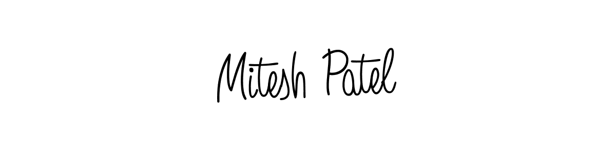 Design your own signature with our free online signature maker. With this signature software, you can create a handwritten (Angelique-Rose-font-FFP) signature for name Mitesh Patel. Mitesh Patel signature style 5 images and pictures png