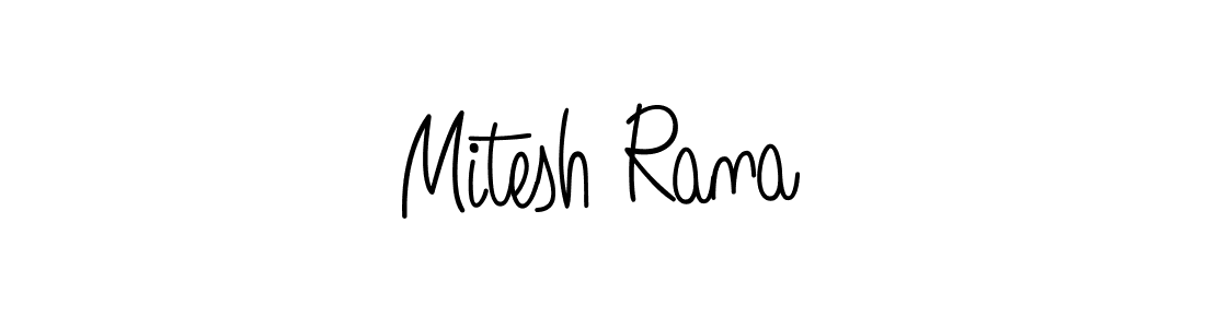 You should practise on your own different ways (Angelique-Rose-font-FFP) to write your name (Mitesh Rana) in signature. don't let someone else do it for you. Mitesh Rana signature style 5 images and pictures png