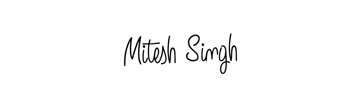 Make a beautiful signature design for name Mitesh Singh. With this signature (Angelique-Rose-font-FFP) style, you can create a handwritten signature for free. Mitesh Singh signature style 5 images and pictures png