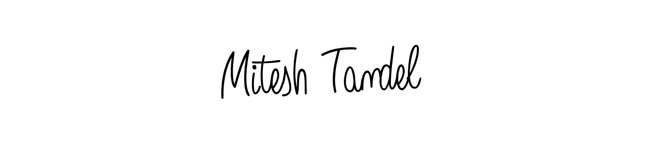 Create a beautiful signature design for name Mitesh Tandel. With this signature (Angelique-Rose-font-FFP) fonts, you can make a handwritten signature for free. Mitesh Tandel signature style 5 images and pictures png
