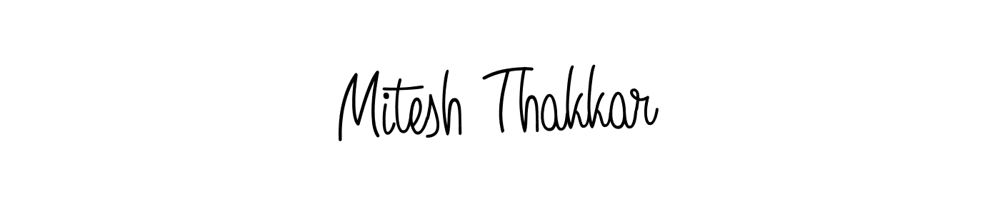 Mitesh Thakkar stylish signature style. Best Handwritten Sign (Angelique-Rose-font-FFP) for my name. Handwritten Signature Collection Ideas for my name Mitesh Thakkar. Mitesh Thakkar signature style 5 images and pictures png