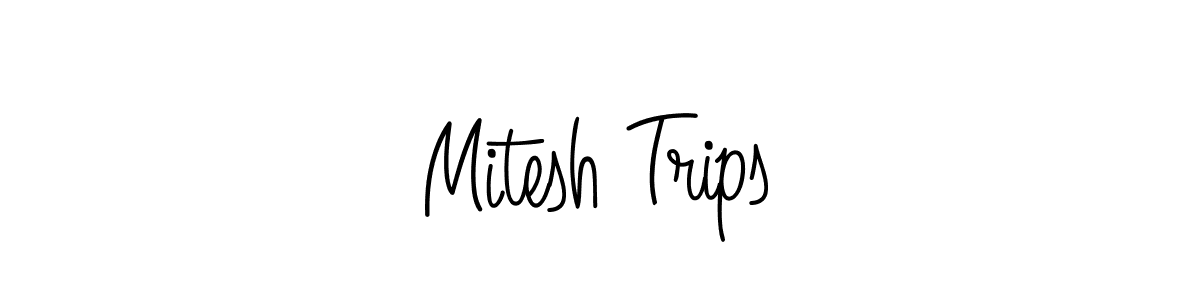 Similarly Angelique-Rose-font-FFP is the best handwritten signature design. Signature creator online .You can use it as an online autograph creator for name Mitesh Trips. Mitesh Trips signature style 5 images and pictures png