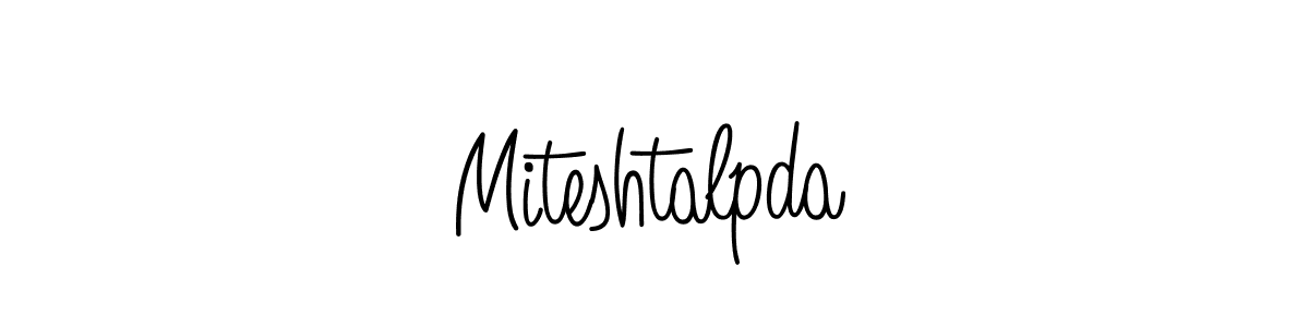 Miteshtalpda stylish signature style. Best Handwritten Sign (Angelique-Rose-font-FFP) for my name. Handwritten Signature Collection Ideas for my name Miteshtalpda. Miteshtalpda signature style 5 images and pictures png