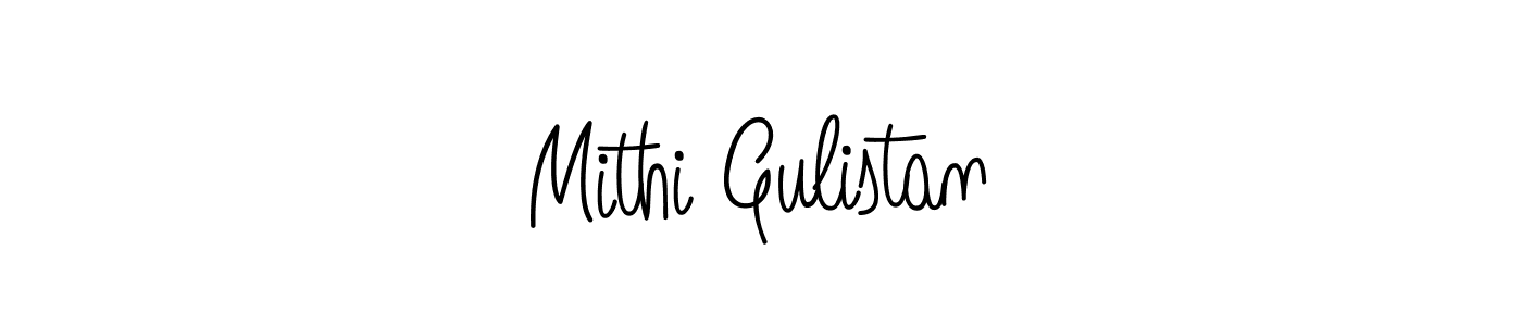 How to make Mithi Gulistan name signature. Use Angelique-Rose-font-FFP style for creating short signs online. This is the latest handwritten sign. Mithi Gulistan signature style 5 images and pictures png