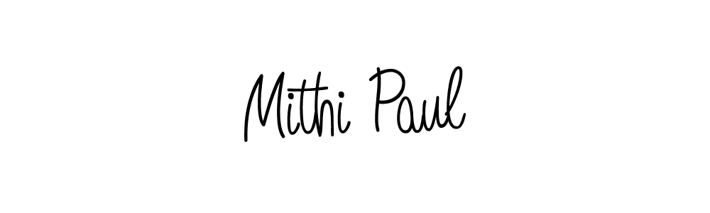 How to make Mithi Paul name signature. Use Angelique-Rose-font-FFP style for creating short signs online. This is the latest handwritten sign. Mithi Paul signature style 5 images and pictures png