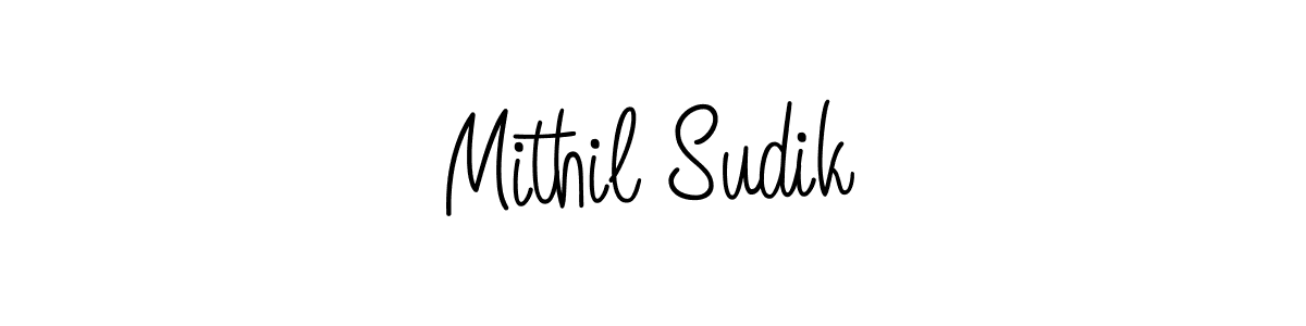 if you are searching for the best signature style for your name Mithil Sudik. so please give up your signature search. here we have designed multiple signature styles  using Angelique-Rose-font-FFP. Mithil Sudik signature style 5 images and pictures png