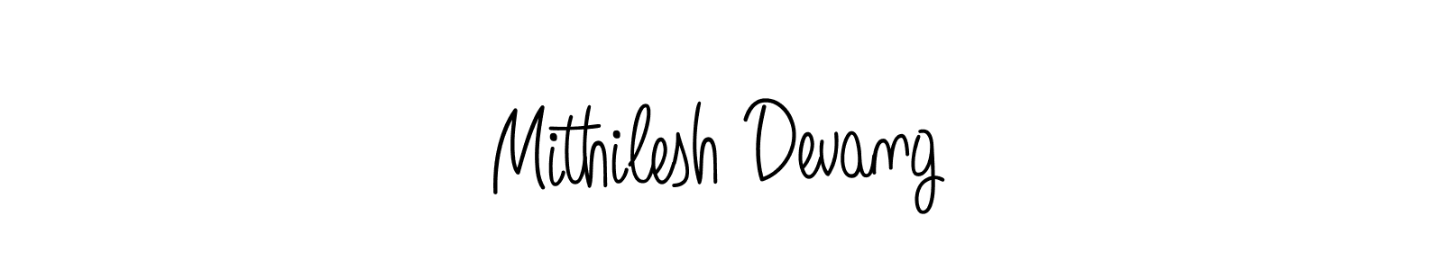 Use a signature maker to create a handwritten signature online. With this signature software, you can design (Angelique-Rose-font-FFP) your own signature for name Mithilesh Devang. Mithilesh Devang signature style 5 images and pictures png