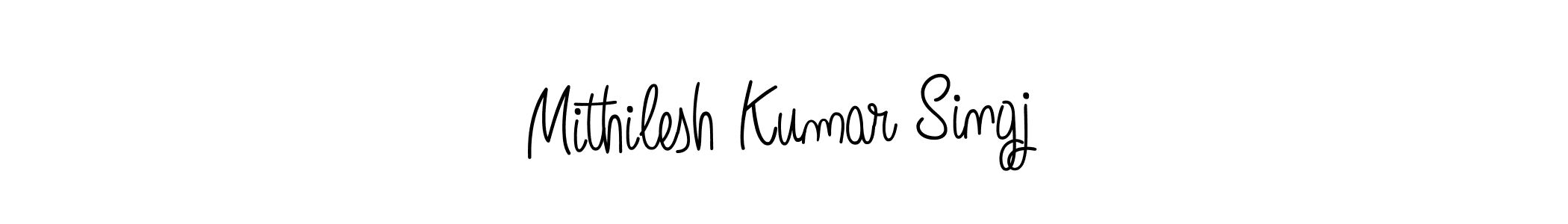 How to make Mithilesh Kumar Singj name signature. Use Angelique-Rose-font-FFP style for creating short signs online. This is the latest handwritten sign. Mithilesh Kumar Singj signature style 5 images and pictures png