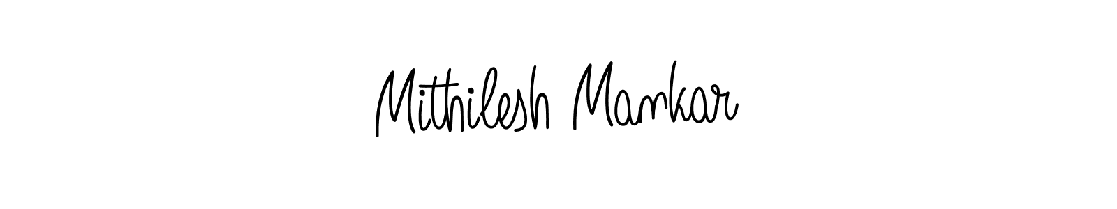 Design your own signature with our free online signature maker. With this signature software, you can create a handwritten (Angelique-Rose-font-FFP) signature for name Mithilesh Mankar. Mithilesh Mankar signature style 5 images and pictures png