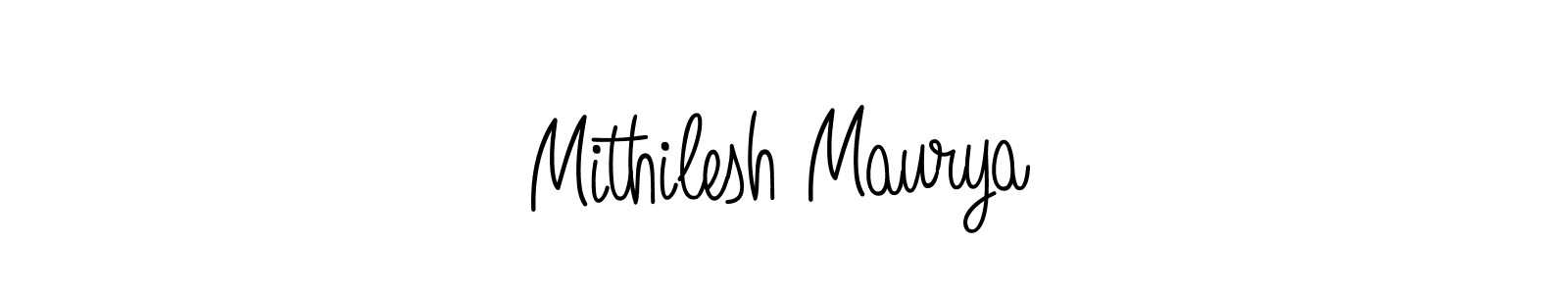 How to make Mithilesh Maurya name signature. Use Angelique-Rose-font-FFP style for creating short signs online. This is the latest handwritten sign. Mithilesh Maurya signature style 5 images and pictures png