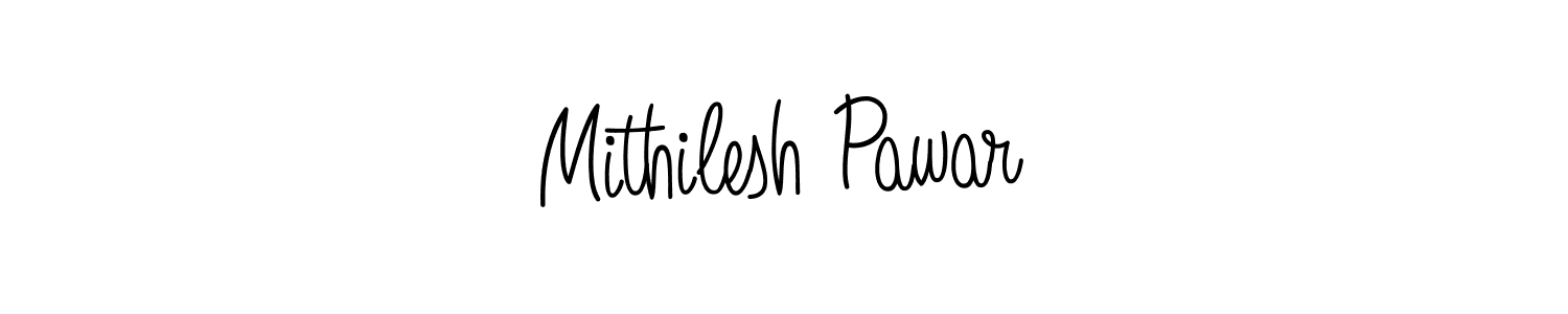 Create a beautiful signature design for name Mithilesh Pawar. With this signature (Angelique-Rose-font-FFP) fonts, you can make a handwritten signature for free. Mithilesh Pawar signature style 5 images and pictures png