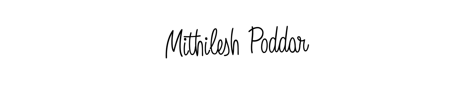 Design your own signature with our free online signature maker. With this signature software, you can create a handwritten (Angelique-Rose-font-FFP) signature for name Mithilesh Poddar. Mithilesh Poddar signature style 5 images and pictures png