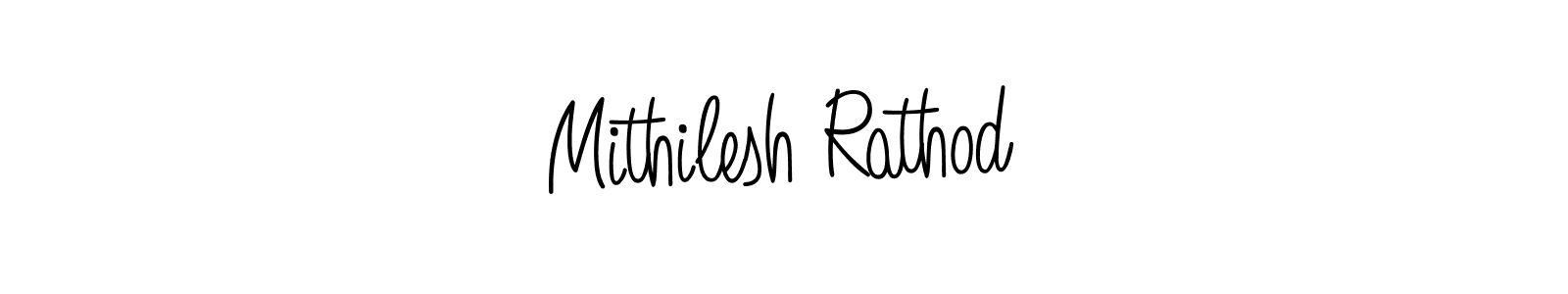 The best way (Angelique-Rose-font-FFP) to make a short signature is to pick only two or three words in your name. The name Mithilesh Rathod include a total of six letters. For converting this name. Mithilesh Rathod signature style 5 images and pictures png