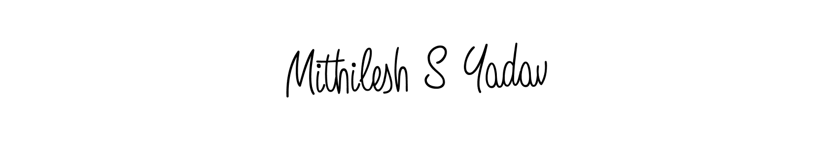 Use a signature maker to create a handwritten signature online. With this signature software, you can design (Angelique-Rose-font-FFP) your own signature for name Mithilesh S Yadav. Mithilesh S Yadav signature style 5 images and pictures png