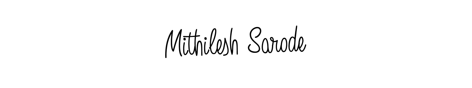 How to make Mithilesh Sarode name signature. Use Angelique-Rose-font-FFP style for creating short signs online. This is the latest handwritten sign. Mithilesh Sarode signature style 5 images and pictures png
