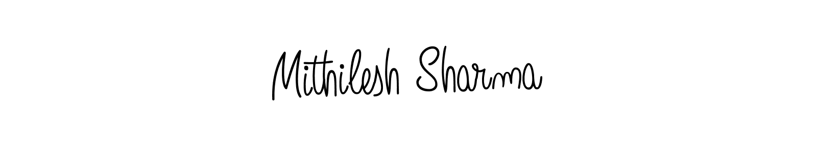 How to make Mithilesh Sharma name signature. Use Angelique-Rose-font-FFP style for creating short signs online. This is the latest handwritten sign. Mithilesh Sharma signature style 5 images and pictures png