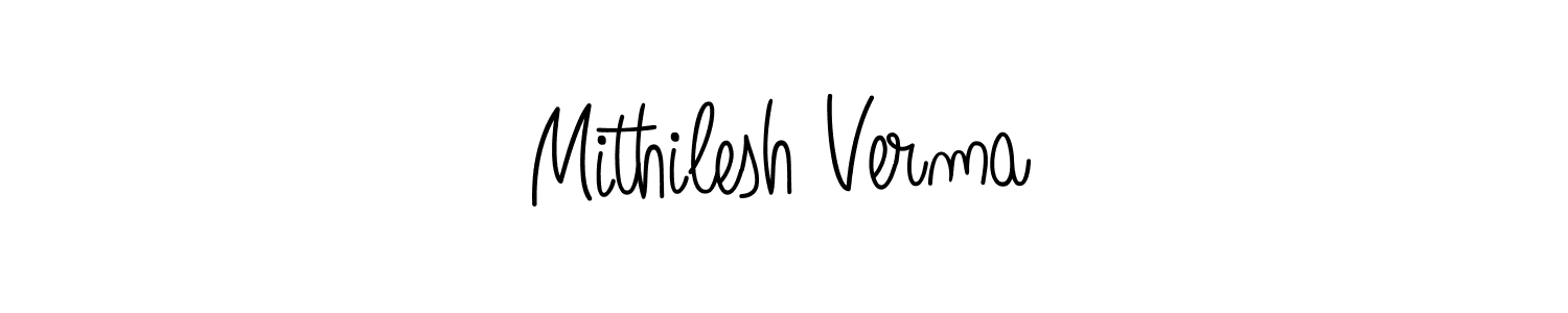 Also we have Mithilesh Verma name is the best signature style. Create professional handwritten signature collection using Angelique-Rose-font-FFP autograph style. Mithilesh Verma signature style 5 images and pictures png