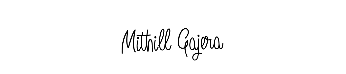 Also we have Mithill Gajera name is the best signature style. Create professional handwritten signature collection using Angelique-Rose-font-FFP autograph style. Mithill Gajera signature style 5 images and pictures png