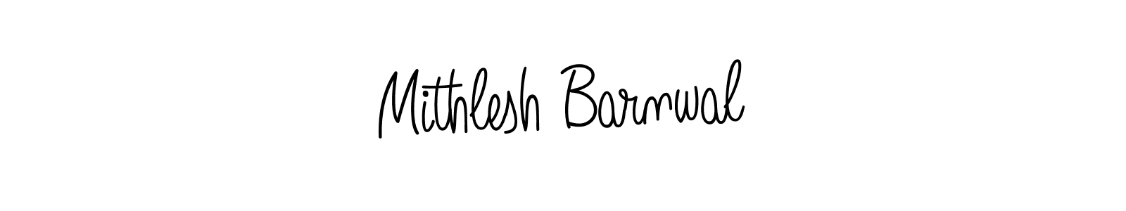 Create a beautiful signature design for name Mithlesh Barnwal. With this signature (Angelique-Rose-font-FFP) fonts, you can make a handwritten signature for free. Mithlesh Barnwal signature style 5 images and pictures png