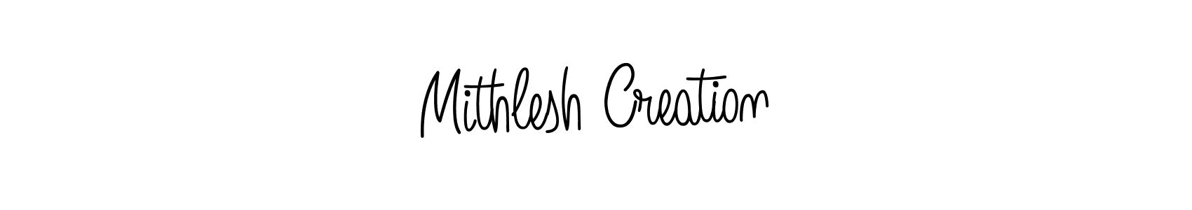 How to make Mithlesh Creation name signature. Use Angelique-Rose-font-FFP style for creating short signs online. This is the latest handwritten sign. Mithlesh Creation signature style 5 images and pictures png