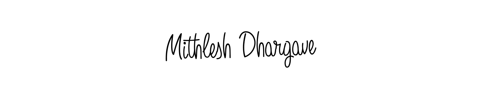 You should practise on your own different ways (Angelique-Rose-font-FFP) to write your name (Mithlesh Dhargave) in signature. don't let someone else do it for you. Mithlesh Dhargave signature style 5 images and pictures png