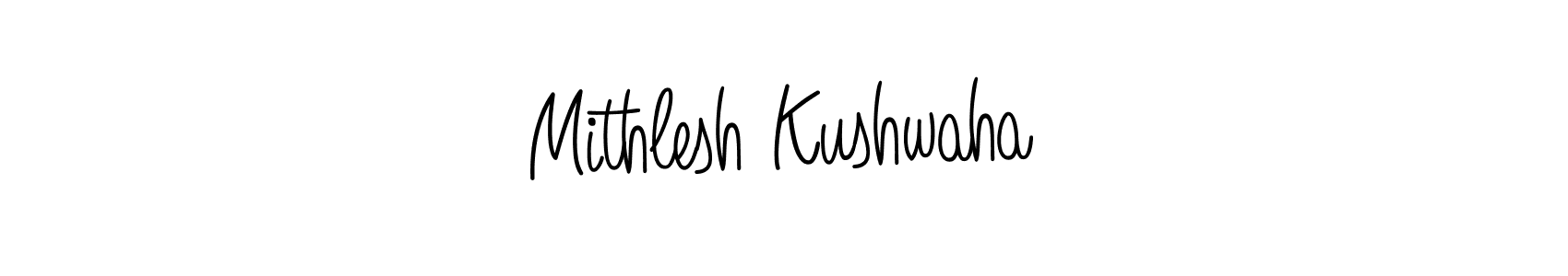 Use a signature maker to create a handwritten signature online. With this signature software, you can design (Angelique-Rose-font-FFP) your own signature for name Mithlesh Kushwaha. Mithlesh Kushwaha signature style 5 images and pictures png