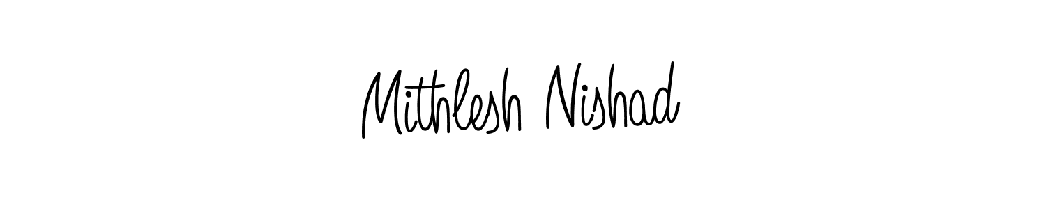 Angelique-Rose-font-FFP is a professional signature style that is perfect for those who want to add a touch of class to their signature. It is also a great choice for those who want to make their signature more unique. Get Mithlesh Nishad name to fancy signature for free. Mithlesh Nishad signature style 5 images and pictures png