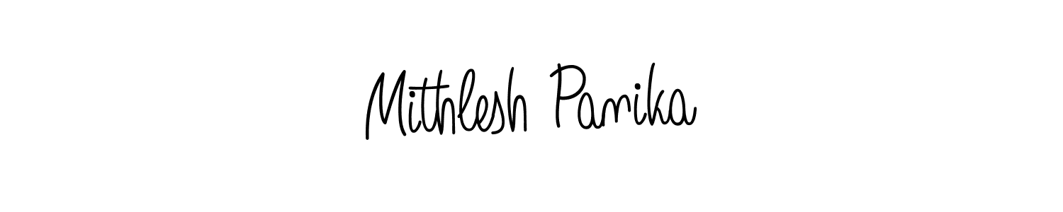 Design your own signature with our free online signature maker. With this signature software, you can create a handwritten (Angelique-Rose-font-FFP) signature for name Mithlesh Panika. Mithlesh Panika signature style 5 images and pictures png