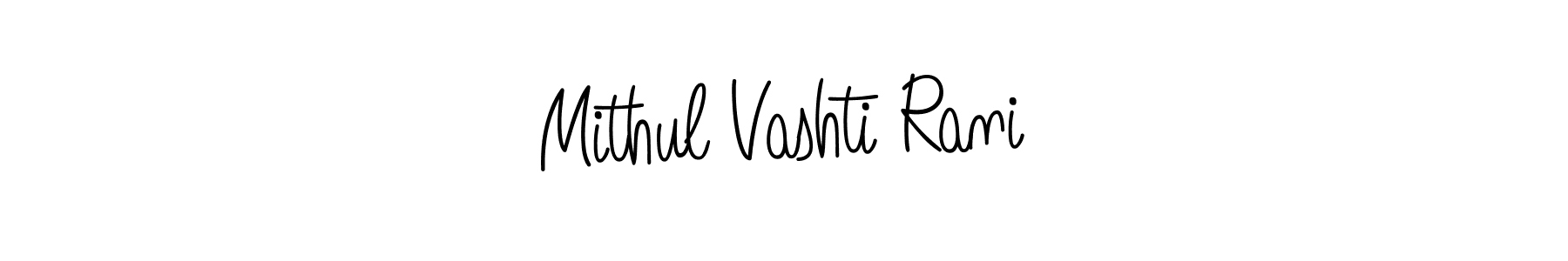It looks lik you need a new signature style for name Mithul Vashti Rani. Design unique handwritten (Angelique-Rose-font-FFP) signature with our free signature maker in just a few clicks. Mithul Vashti Rani signature style 5 images and pictures png