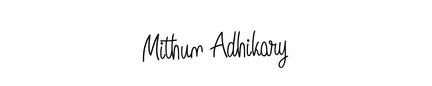 How to make Mithun Adhikary signature? Angelique-Rose-font-FFP is a professional autograph style. Create handwritten signature for Mithun Adhikary name. Mithun Adhikary signature style 5 images and pictures png