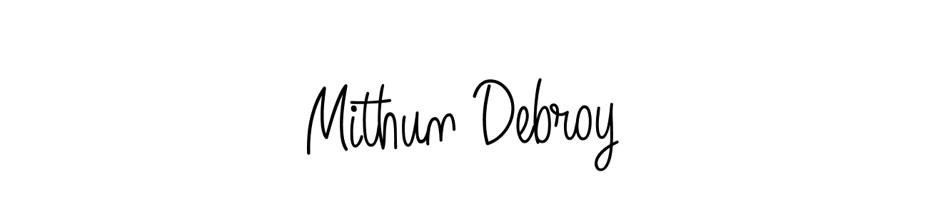 Make a beautiful signature design for name Mithun Debroy. With this signature (Angelique-Rose-font-FFP) style, you can create a handwritten signature for free. Mithun Debroy signature style 5 images and pictures png