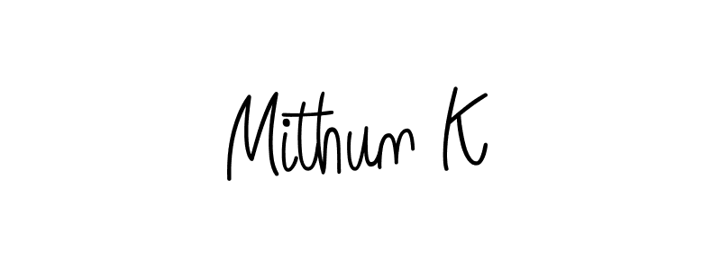 Once you've used our free online signature maker to create your best signature Angelique-Rose-font-FFP style, it's time to enjoy all of the benefits that Mithun K name signing documents. Mithun K signature style 5 images and pictures png