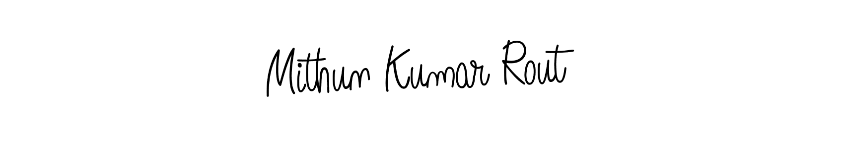Design your own signature with our free online signature maker. With this signature software, you can create a handwritten (Angelique-Rose-font-FFP) signature for name Mithun Kumar Rout. Mithun Kumar Rout signature style 5 images and pictures png
