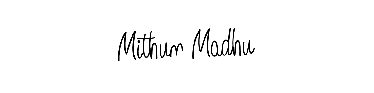 Design your own signature with our free online signature maker. With this signature software, you can create a handwritten (Angelique-Rose-font-FFP) signature for name Mithun Madhu. Mithun Madhu signature style 5 images and pictures png
