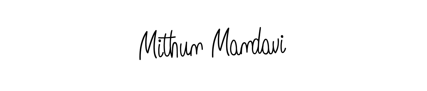 Design your own signature with our free online signature maker. With this signature software, you can create a handwritten (Angelique-Rose-font-FFP) signature for name Mithun Mandavi. Mithun Mandavi signature style 5 images and pictures png