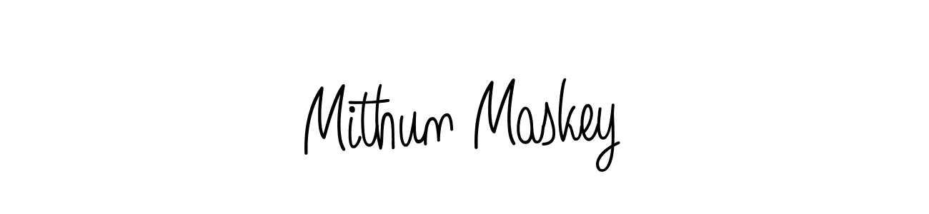 You should practise on your own different ways (Angelique-Rose-font-FFP) to write your name (Mithun Maskey) in signature. don't let someone else do it for you. Mithun Maskey signature style 5 images and pictures png