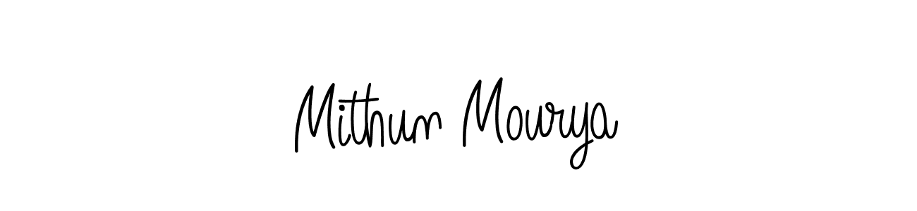 Mithun Mourya stylish signature style. Best Handwritten Sign (Angelique-Rose-font-FFP) for my name. Handwritten Signature Collection Ideas for my name Mithun Mourya. Mithun Mourya signature style 5 images and pictures png