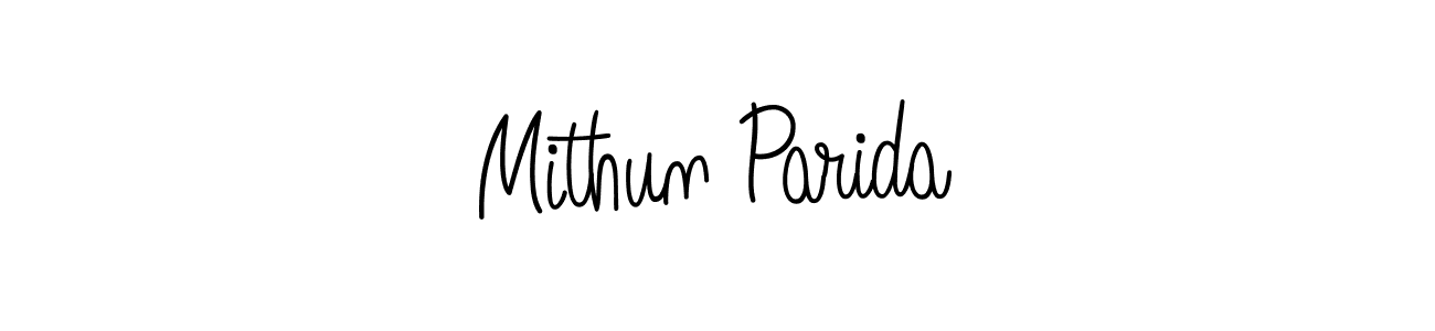 You should practise on your own different ways (Angelique-Rose-font-FFP) to write your name (Mithun Parida) in signature. don't let someone else do it for you. Mithun Parida signature style 5 images and pictures png